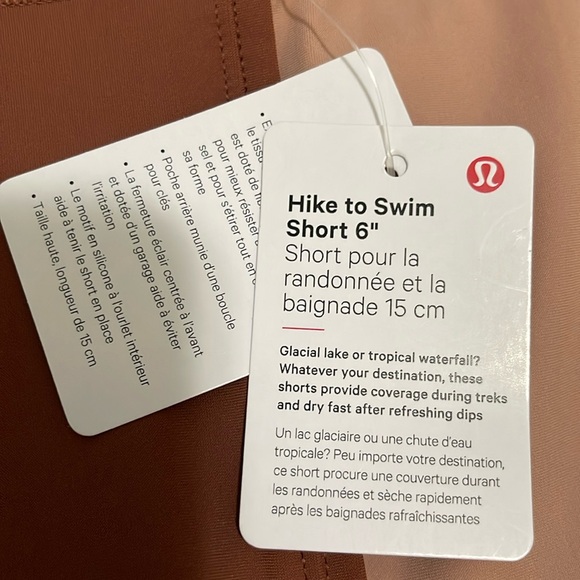 NWT- Lululemon - 4. Hike to Swim Short 6” - Picture 7 of 9